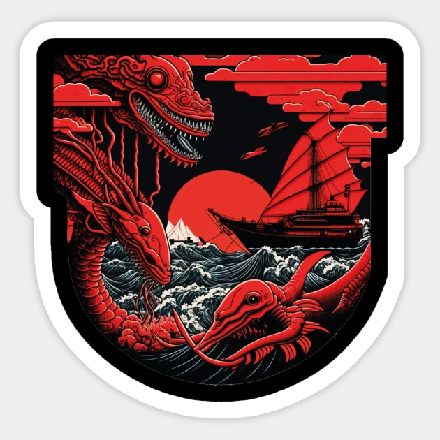 red dragon Sticker by rocknerd